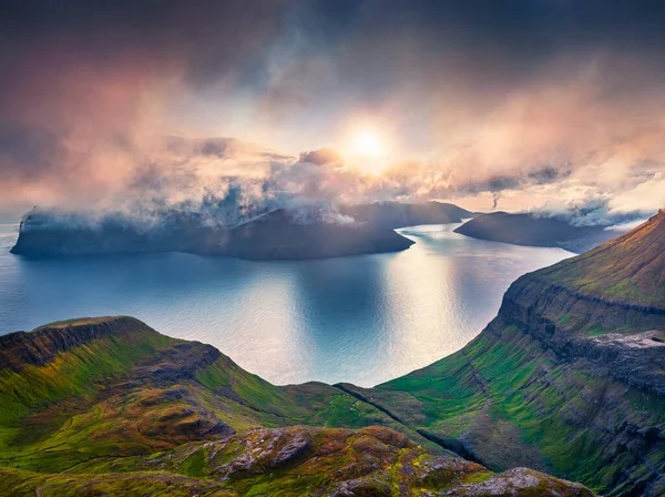 Dramatischer Blick Auf Das Beliebte Touristenziel Sornfelli Morgen Herrlicher Sommersonnenaufgang — Stockfoto