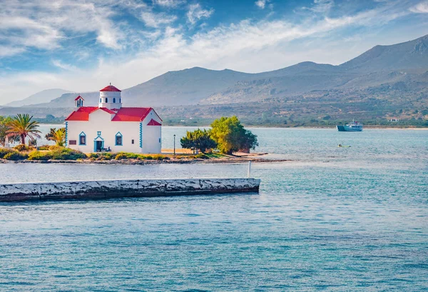 Beeindruckende Sommer Ansicht Der Griechisch Orthodoxen Kirche Saint Spiridon Schöne — Stockfoto