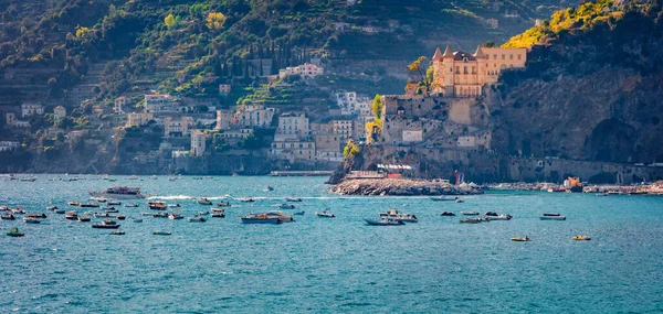 Long Foces Picture Maiori Port Splendid Seascape Mediterranean Seascape Amalfi — Stock Photo, Image