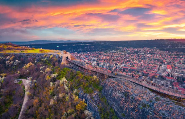 Provadia Bulgaria 2021 Affascinante Tramonto Sulla Fortezza Ovech Meraviglioso Paesaggio Foto Stock