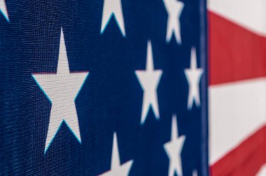 ABD Bağımsızlık Günü, 4 Temmuz. Amerika Birleşik Devletleri bayrağını kapatın. Pankart tasarımı