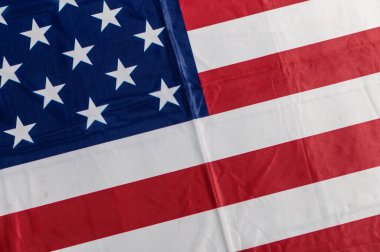 ABD Bağımsızlık Günü, 4 Temmuz. Amerika Birleşik Devletleri bayrağını kapatın. Pankart tasarımı