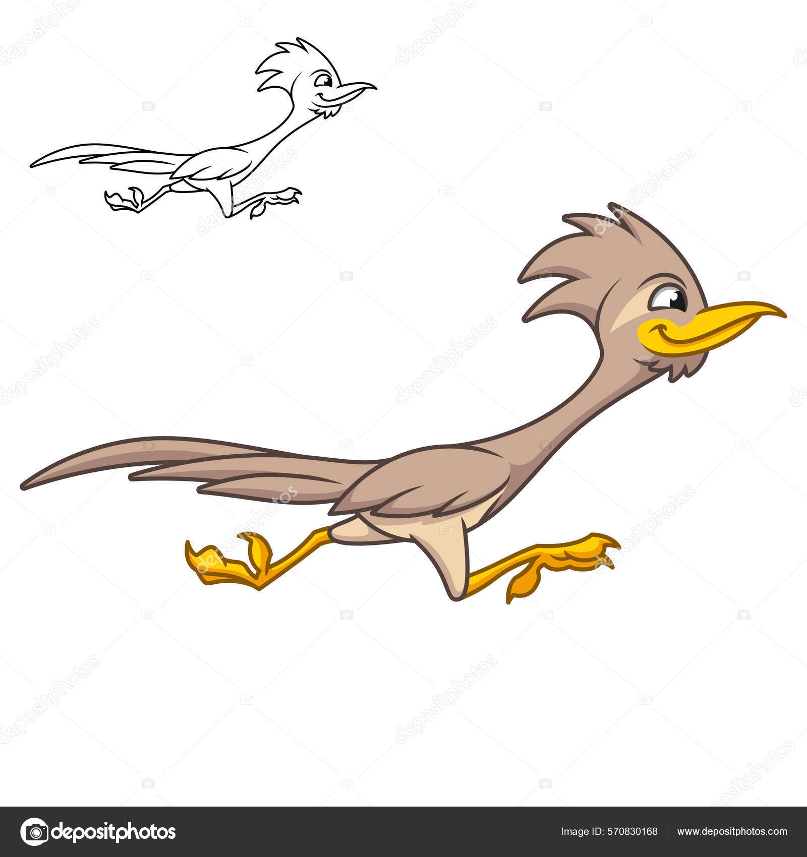Logotipo Do Pássaro Dos Desenhos Animados Ilustração do Vetor