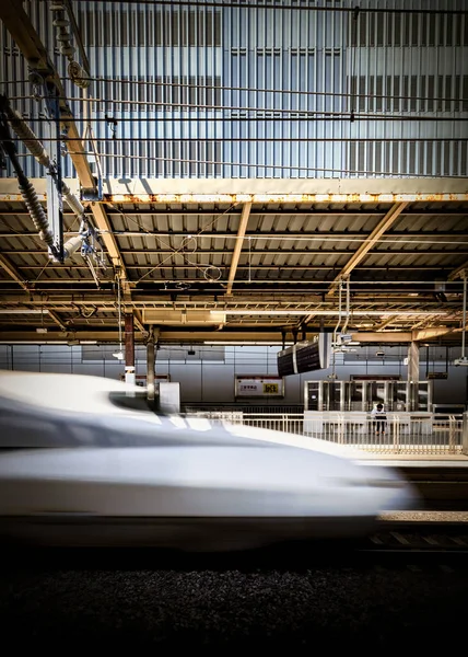 Japon Mermi Treni Shinkansen Japonya Daki Shin Yokohama Stasyonu Varır — Stok fotoğraf