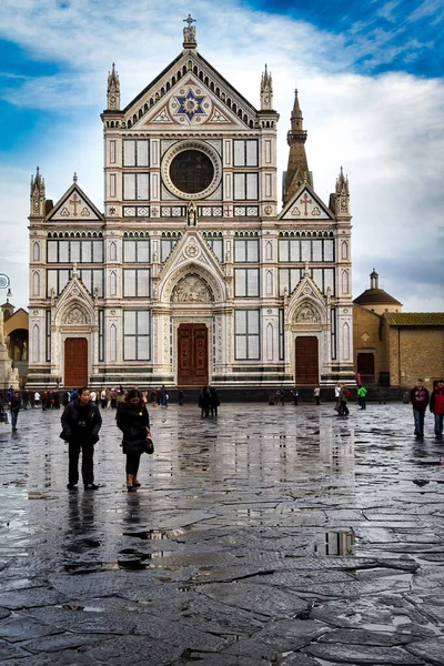 Basílica Santa Croce Florencia Italia Fue Terminada 1385 Lugar Descanso — Foto de Stock