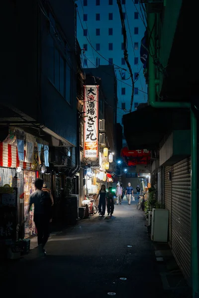 Yayalar Akşam Saatlerinde Japonya Nın Hiroşima Bölgesindeki Tuzuki Bölgesinde Yürürler — Stok fotoğraf
