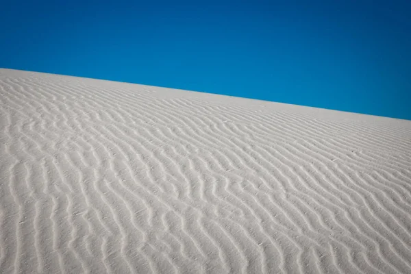 Olhando Para Topo Das Dunas Parque Nacional White Sands Perto — Fotografia de Stock