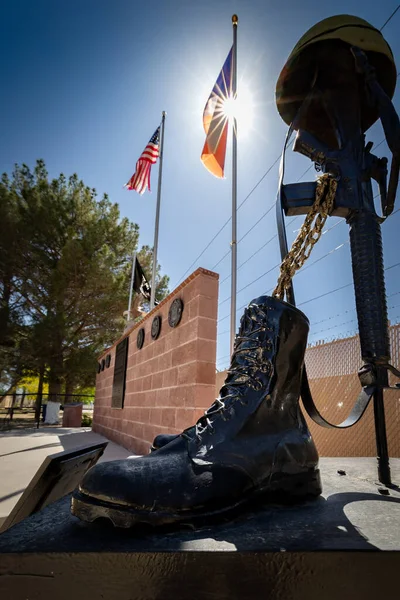 Tribute Military Sits Texas Sun Clint Texas Paso Veterans Park — Stock Photo, Image