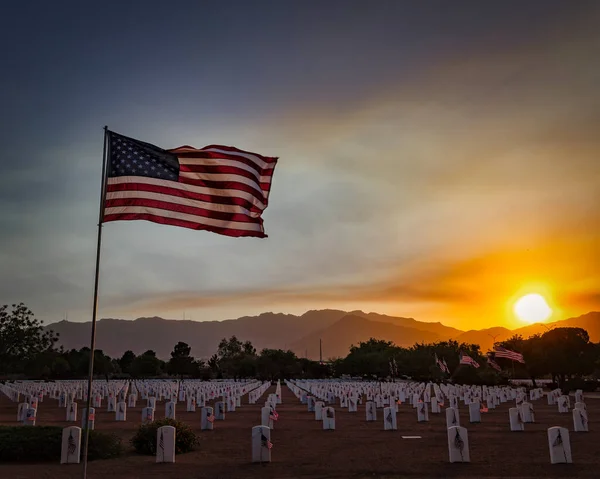 Una Serata Ventosa Sera Prima Del Memorial Day Fort Bliss — Foto Stock