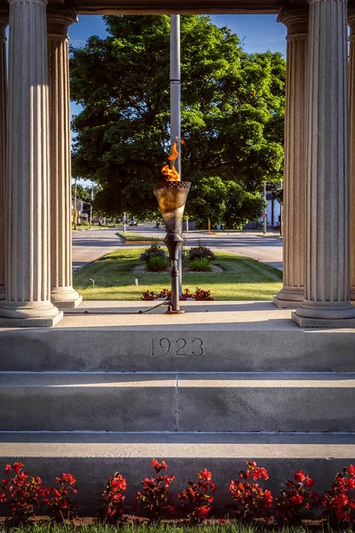 Soldiers Sailors Monument Better Known Eternal Flame Dedicated November 1923 — Stock Photo, Image