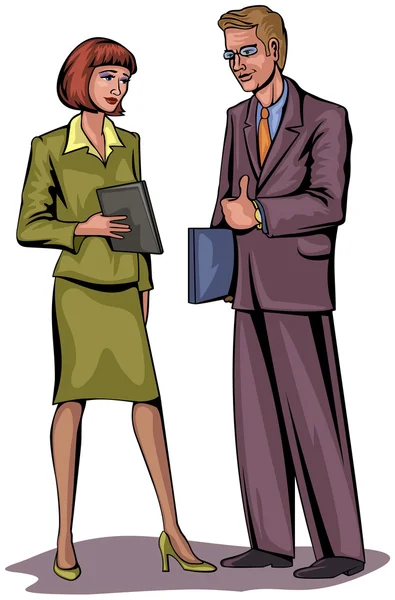 Couple businessmen — Stock Vector