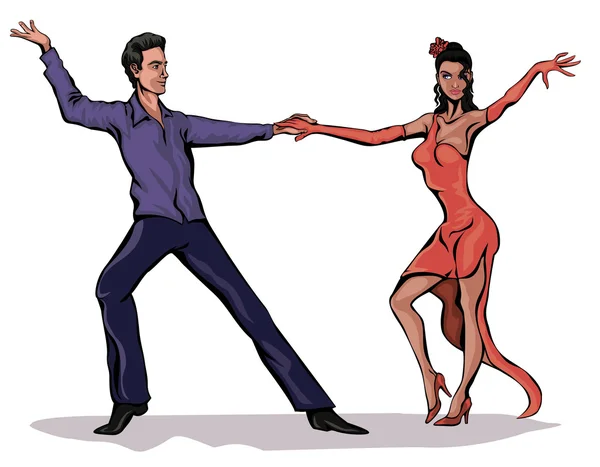 Couple dansant — Image vectorielle