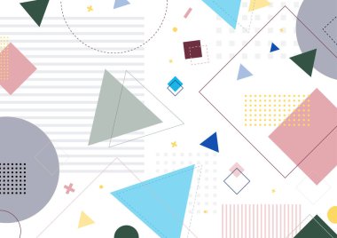 Şablon Tasarımı, Geometrik soyut arkaplan, Vektör ve illüstrasyon