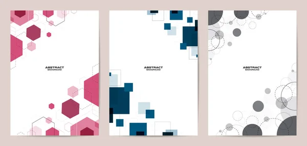 Trendig Uppsättning Abstrakt Vägg Konst Vektor Modern Affischkonst Design För — Stock vektor