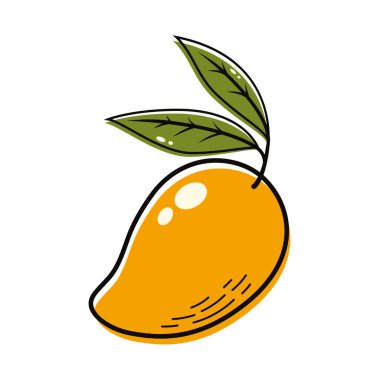 Mango vektörü. Beyaz arka planda mango. Sembol. logo tasarımı.