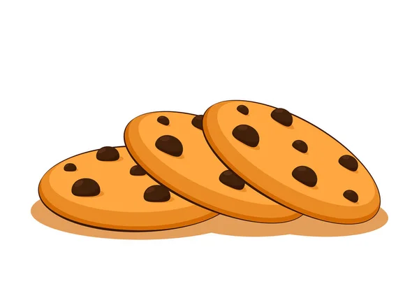 Cookie Cartoon Vektor Cookie Vektor Auf Weißem Hintergrund — Stockvektor