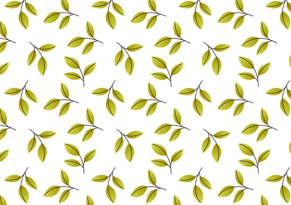 Leaf Pattern Vector Wallpaper Background — Stock Vector