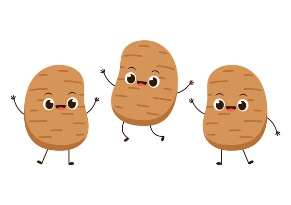 土豆角色的设计 — 图库矢量图片