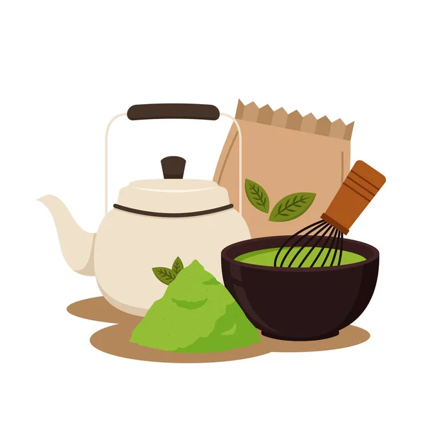 Matcha Cup Vector 벡터입니다 벽지요 포스터 디자인 — 스톡 벡터