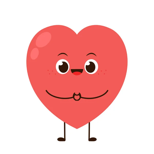 Καρδιά Φορέα Κινουμένων Σχεδίων Σχεδιασμός Χαρακτήρα Καρδιάς — Διανυσματικό Αρχείο