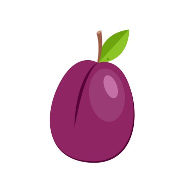 Kuru erik çizgi film vektörü. Beyaz arkaplandaki kuru üzümler.