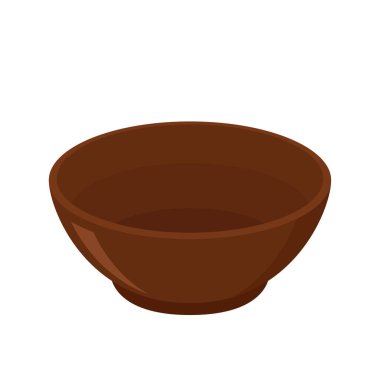 Kahverengi kâse. Beyaz arka planda bovling. kase vektörü.