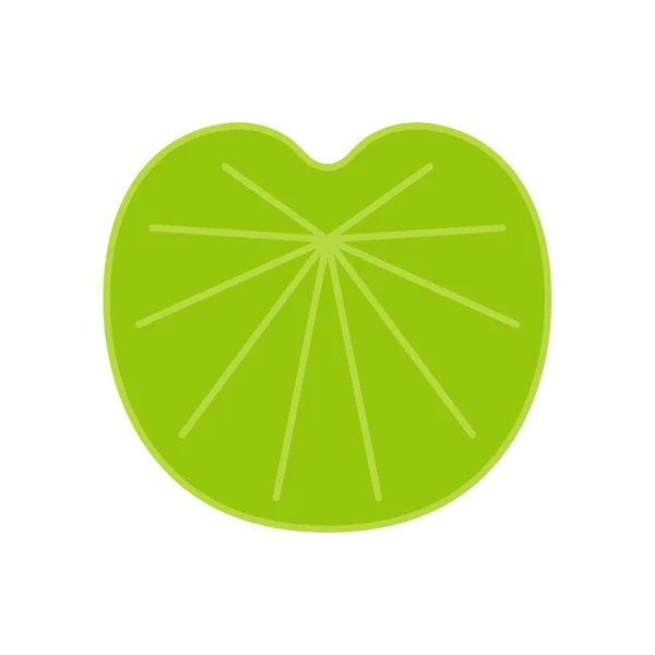 Lily pad vektörü. Beyaz arkaplanda Lily çizgi film vektörü.