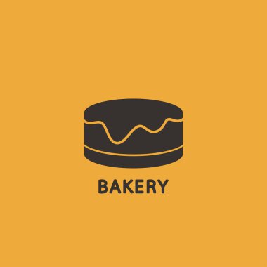 Pastane logosu tasarımı. Pasta sembolü vektörü. simge.