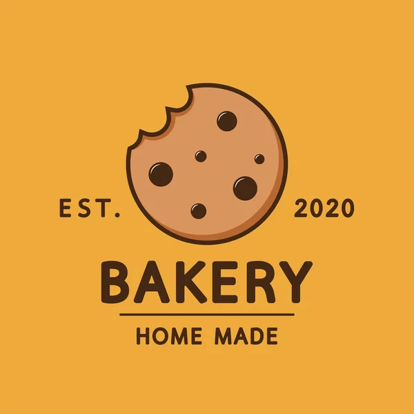 Design Cookie Logotypen Cookie Vektor Vit Bakgrund — Stock vektor