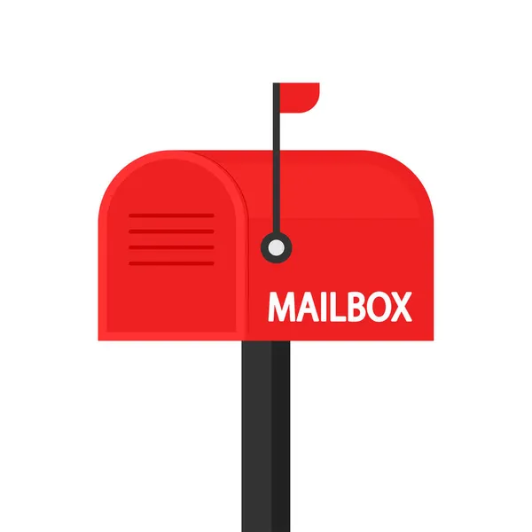 Posta Kutusu Vektörü Beyaz Arkaplanda Posta Kutusu — Stok Vektör