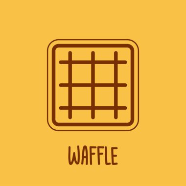 Waffle logosu tasarımı. Waffle karalama sembolü.