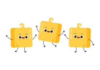 Tereyağı karakter tasarımı. Tereyağı logosu tasarımı. Beyaz arkaplanda tereyağı.