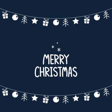 Mutlu Noeller ve mutlu yıllar posteri. Noel ögesi simgesi.