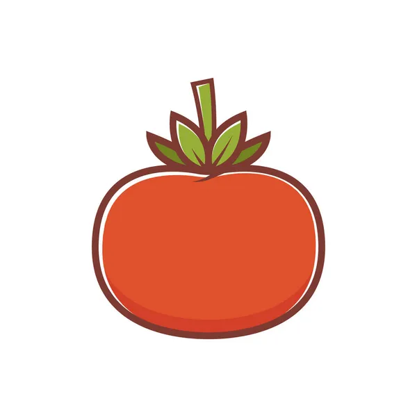 Caricatura Tomate Vector Tomate Tomate Sobre Fondo Blanco — Vector de stock