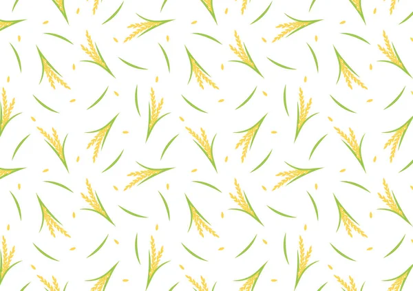 Візерунок Пшениці Шпалери Символ Вівса Знак Рису Рисовий Візерунок Шпалери — стоковий вектор