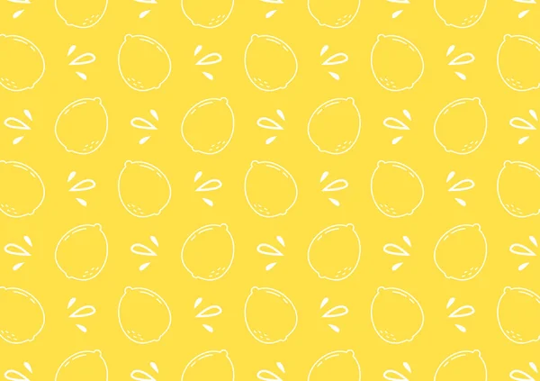 Vecteur Citron Papier Peint Motif Citron Vecteur Doodle Citron — Image vectorielle