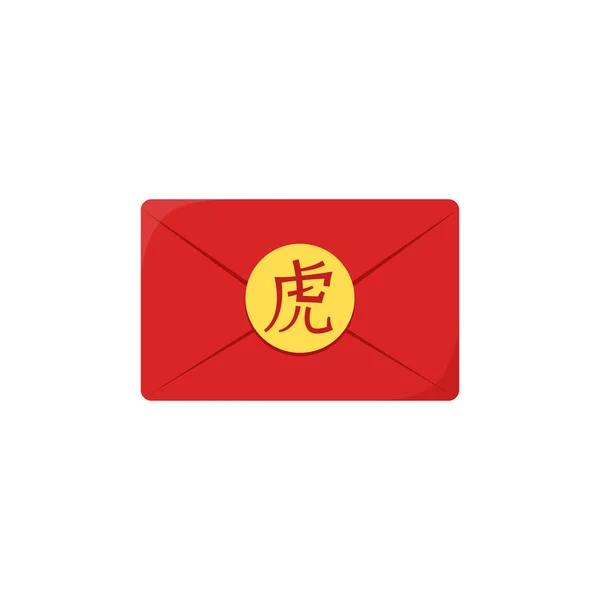 ゾディアックシンボル虎のロゴ 中国の黄道帯のシンボル虎象形文字の単純なベクトル画像 中国の報酬 — ストックベクタ