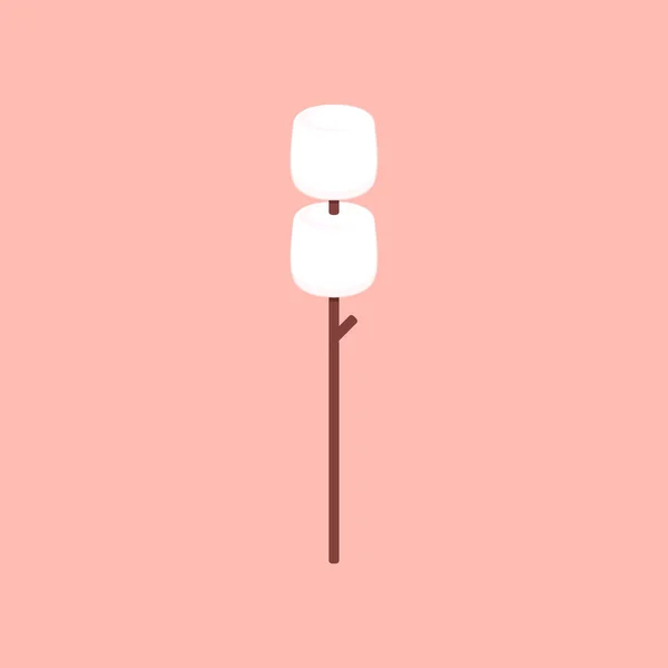 Marshmallow Stick Marshmallow Logo Design White Marshmallow Icon — Stock vektor