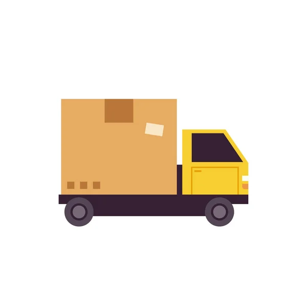 Delivery Vehicles Box Cartoon Vector Free Space Text Shopping Online — Stock vektor