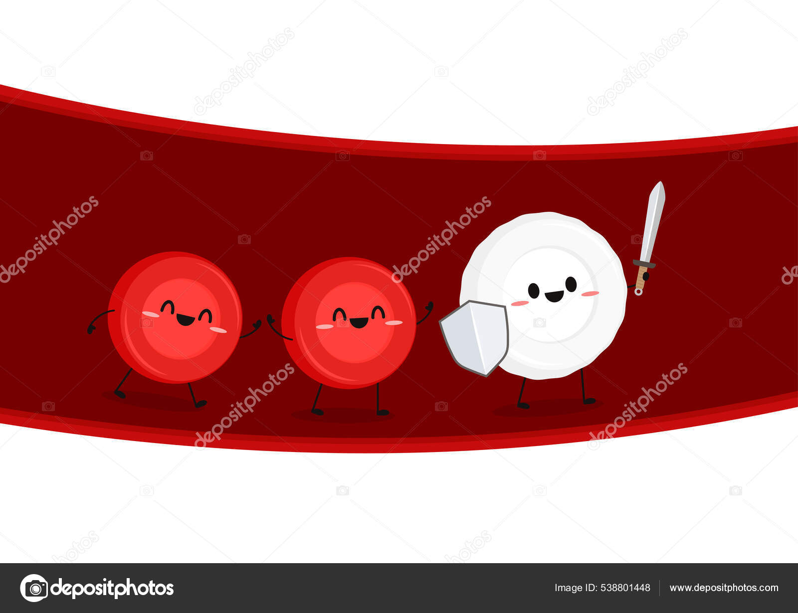 Tegneserievektor Blodkarakterdesign Karikaturvektor Røde Hvite Blodceller  stockvektor © jumpingxiii@gmail.com #538801448, image size:1600x1230