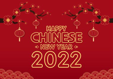 Mutlu Çin Yeni Yılı 2022, Tiger Zodiac tabelası, Kırmızı Kağıt Sanat ve zanaat stili tebrik kartı, el ilanları, poster (Çince çevirisi: mutlu yeni yıl 2022, kaplan yılı)