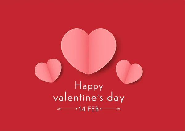 Valentine Day Concept Background Vector Illustration Cute Love Banner Greeting — 图库矢量图片