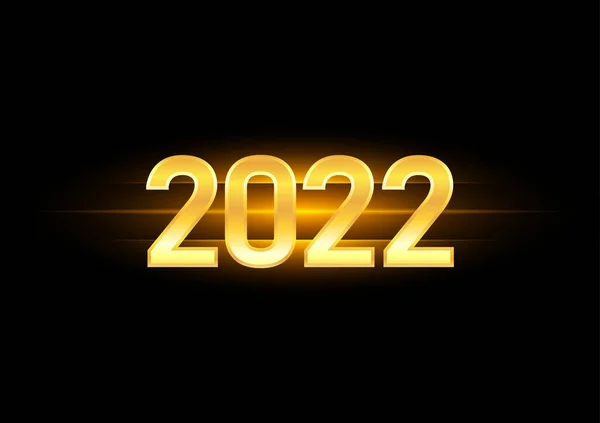 Новым 2022 Годом Дизайн Поздравительной Открытки 2022 Год Блестящие Винтажные — стоковый вектор