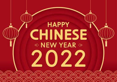 Mutlu Çin yeni yılı 2022. Kaplan Yılı. Çin yeni yıl posteri. Mutlu yeni yıl bayrağı.