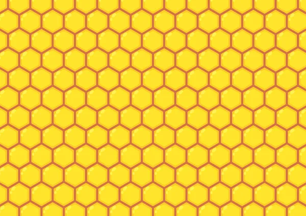 Bee Comb Pattern Vector Bee Comb Pattern Wallpaper Free Space — Vettoriale Stock