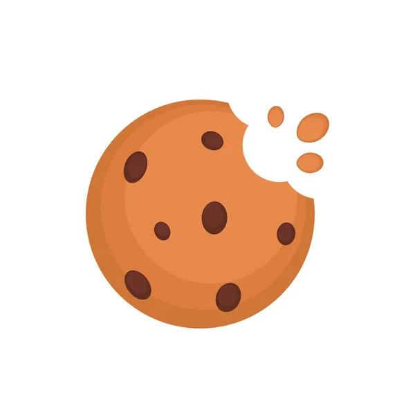 Design Cookie Logotypen Cookie Vektor Vit Bakgrund — Stock vektor
