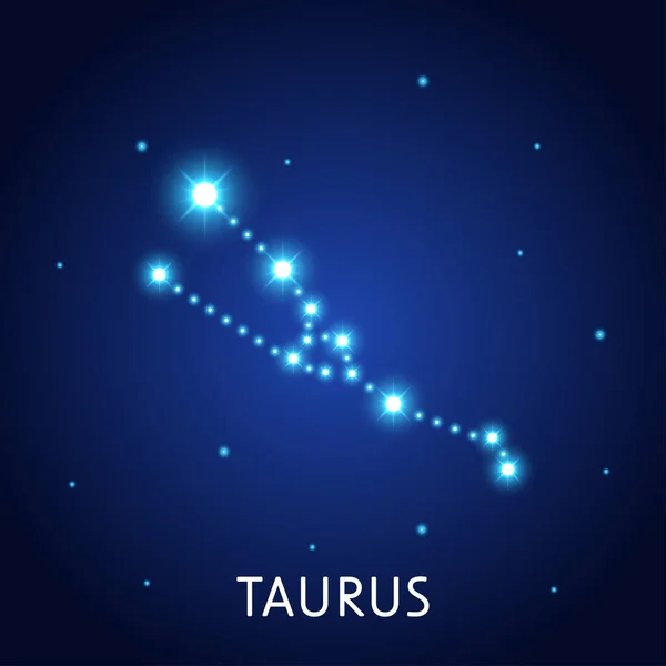 Astrologi Zodiac Taurus Zodiak Simbol Astronomi Okultisme Simbol Dengan Tanda - Stok Vektor