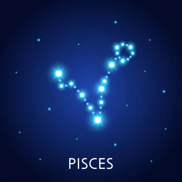 Pisces Zodiak Astrologi Zodiak Simbol Astronomi Okultisme Simbol Dengan Tanda - Stok Vektor