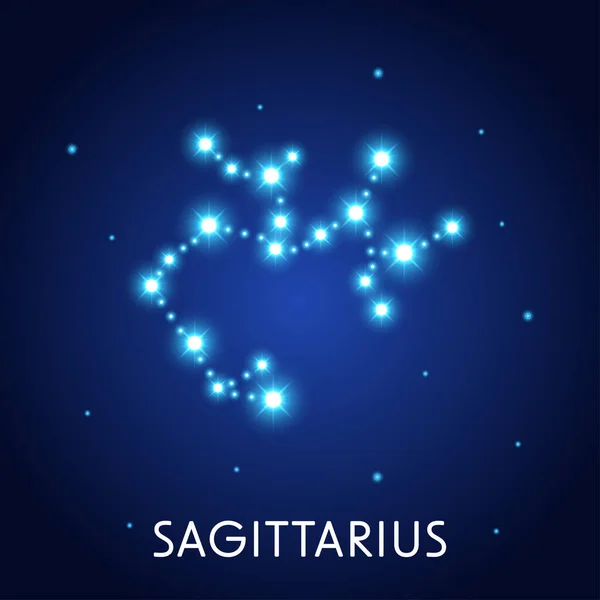 Astrologi Zodiak Sagitarius Zodiak Simbol Astronomi Okultisme Simbol Dengan Tanda - Stok Vektor