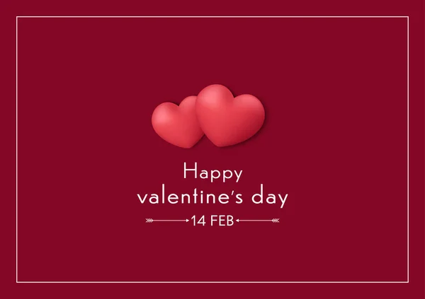 Valentine Day Concept Background Vector Illustration Cute Love Banner Greeting —  Vetores de Stock